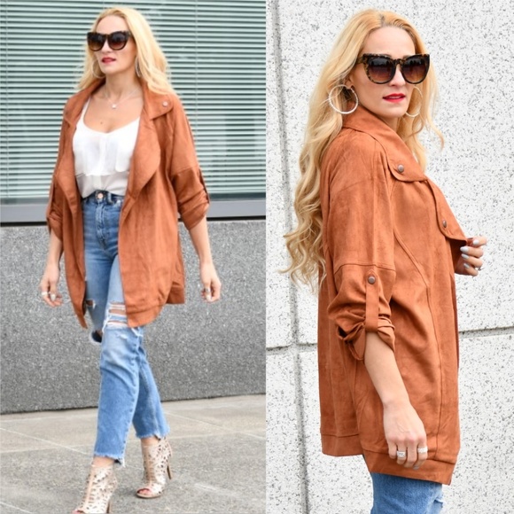 MODA ME COUTURE Jackets & Blazers - EMILLIE Jacket -Faux Suede